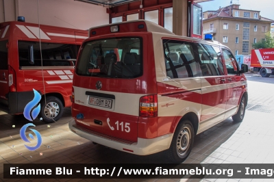 Volkswagen Transporter T5
Vigili del Fuoco
Unione Distrettuale Merano (BZ)
Bezirksverband Meran
Veicolo ospitato dal corpo di Merano
Allestimento MobilTec-Fahrzeugbau
VF 08M BZ
Parole chiave: Volkswagen Transporter_T5 VF08MBZ