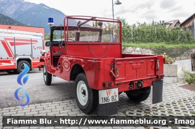 Jeep Willys
Vigili del Fuoco
Unione Distrettuale Merano - Bezirksverband Meran
Corpo Volontario di Tirolo - Freiwillige Feuerwehr Tirol (BZ)
VF 1N6 BZ
Parole chiave: Jeep Willys VF1N6BZ