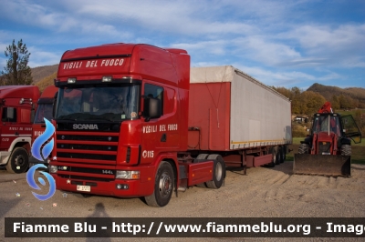 Scania 144L460
Vigili del Fuoco
*Automezzo proveniente da confisca*
VF 27272

qui fotografato presso il campo 
di Cittareale (RI) durante 
il sisma del Centro Italia
Parole chiave: Scania 144L460 VF27272