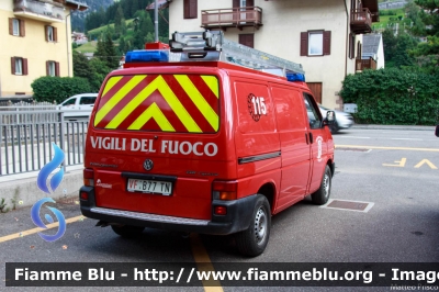 VolksWagen T4 Syncro
Vigili del Fuoco
Distretto di Fiemme
Corpo Volontario di Moena (TN)
allestimento BrandShutz
VF B77 TN
Parole chiave: VolksWagen T4_Syncro VFB77TN