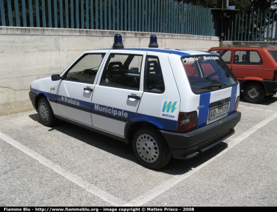 Fiat Uno II serie 
Polizia Municipale Avezzano (AQ)
veicolo a metano
Parole chiave: fiat uno_IIserie PM_Avezzano_AQ