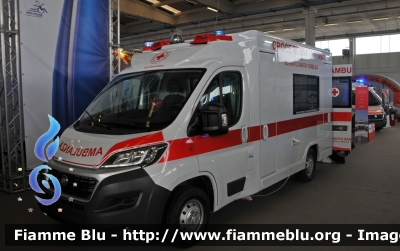 Fiat Ducato X290
Croce Rossa Italiana 
 Comitato Regionale Lazio
 Reparto di Sanità Pubblica
Ambulanza Contenimento Biologico
Allestita Odone
Reas 2015
Parole chiave: Lazio Ambulanza fiat Ducato_X290 Reas_2015