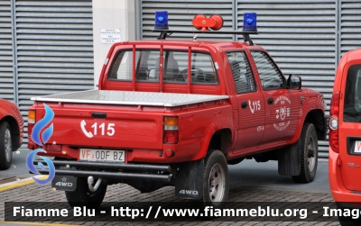 Toyota Hilux III serie
Vigili del Fuoco
 Unione Distrettuale di Bolzano
 Corpo Volontario di Bolzano Città - Stadt Bozen BZ
 VF 0DFBZ
Parole chiave: Civil_protect_2016 Toyota Hilux_IIIserie VF0DFBZ