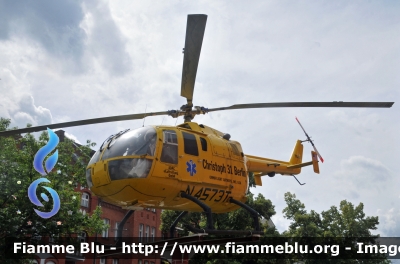 Bölkow Bo 105
Bundesrepublik Deutschland - Germania
ADAC Luftrettung
Christoph 31 - N4573T
Primo elisoccorso di Berlino, immatricolato in USA per poter transitare sul territorio della DDR
Parole chiave: Ambulance Ambulanza