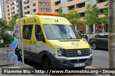 Volkswagen Crafter I serie restyle
España - Spagna
AmbuIbérica San Sebastian 
Parole chiave: Ambulanza Volkswagen Crafter_Iserie_restyle