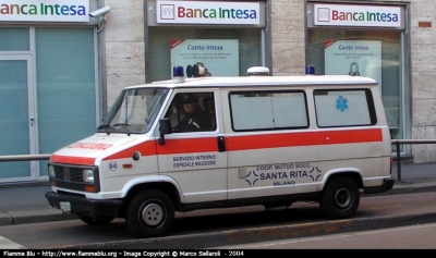 Fiat Ducato I serie
Croce Santa Rita Milano
Servizio interno Ospedale Policlinico
 M 84
Parole chiave: Lombardia (MI) Fiat Ducato_Iserie Ambulanza 