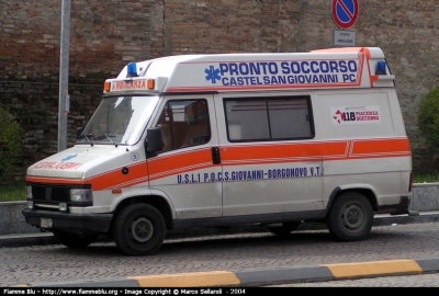 Fiat Ducato I serie
118 Piacenza Soccorso
Azienda USL di Piacenza
Presidio Ospedaliero di Castel San Giovani - Borgonovo Val Tidone
Ambulanza "5"
Parole chiave: Emilia_Romagna (PC) Ambulanza Fiat_Ducato_Iserie