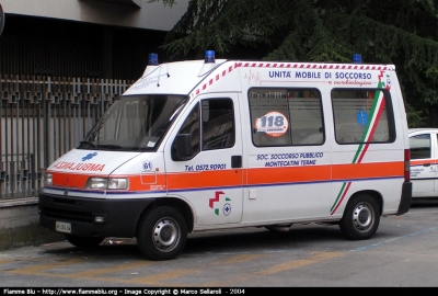 Fiat Ducato II serie
Societa Soccorso Pubblico Montecatini PT
Parole chiave: Toscana PT Ambulanza