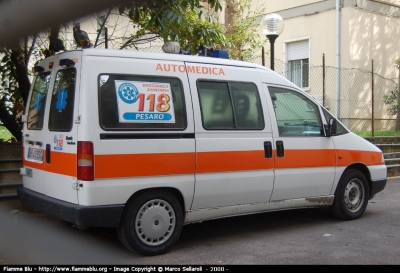 Fiat Scudo I serie
118 Pesaro
Ospedale "S. Salvatore", 
Parole chiave: Marche (PU) Automedica Fiat Scudo_Iserie