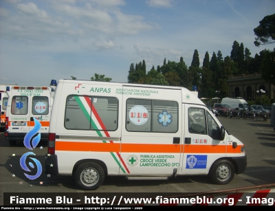 Fiat Ducato II serie
Pubblica Assistenza Croce Verde Lamporecchio
Allestita Maf
Parole chiave: Fiat Ducato_IIserie 118_Pistoia Ambulanza PA_CV_Lamporecchio