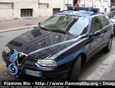 Alfa Romeo 156 Sportwagon I Serie
Polizia Locale
Servizio Associato Attigliano-Giove-Penna in Teverina 
Autovettura Appartenente al Comando di Giove (TR)
Parole chiave: Alfa_Romeo_156_Sportwagon_I_Serie