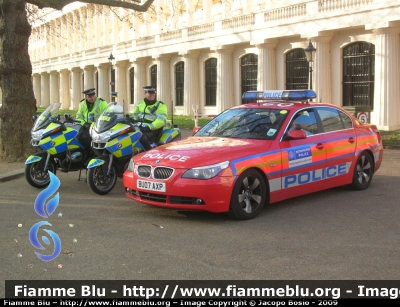 BMW Serie 5
Great Britain - Gran Bretagna
London Metropolitan Police
Vettura del Diplomatic Protection Group
Parole chiave: BMW serie_5 Diplomatic_Protection_Group