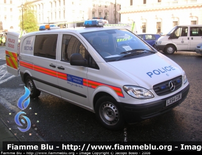 Mercedes-Benz Vito II serie
Great Britain - Gran Bretagna
 London Metropolitan Police
"dog section" unità ricerca esplosivi
Parole chiave: Mercedes-Benz Vito_IIserie London_Police Gran_Bretagna