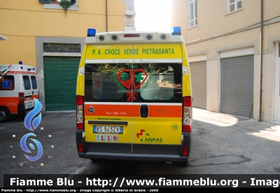 Fiat Ducato X250
Pubblica Assistenza Croce Verde Pietrasanta
Allestita Mariani Fratelli
Parole chiave: Fiat Ducato_X250 118_Versilia Ambulanza PA_CV_Pietrasanta