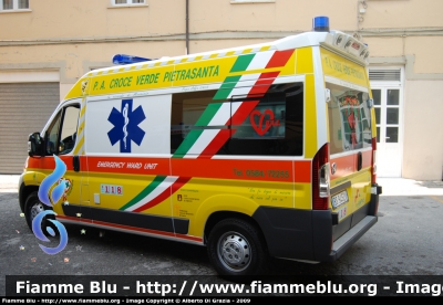 Fiat Ducato X250
Pubblica Assistenza Croce Verde Pietrasanta
Allestita Mariani Fratelli
Parole chiave: Fiat Ducato_X250 118_Versilia Ambulanza PA_CV_Pietrasanta