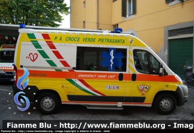 Fiat Ducato X250
Pubblica Assistenza Croce Verde Pietrasanta
Allestita Mariani Fratelli
Parole chiave: Fiat Ducato_X250 118_Versilia Ambulanza PA_CV_Pietrasanta