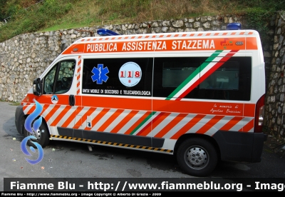 Fiat Ducato X250
Pubblica Assistenza Stazzema
Allestita Mariani Fratelli
Parole chiave: Fiat Ducato_X250 118_Versilia Ambulanza PA_Stazzema