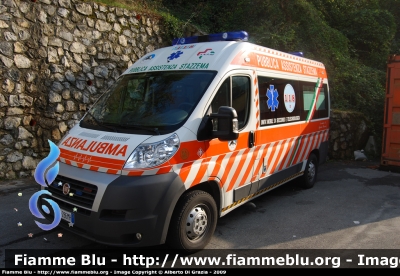 Fiat Ducato X250
Pubblica Assistenza Stazzema
Allestita Mariani Fratelli
Parole chiave: Fiat Ducato_X250 118_Versilia Ambulanza PA_Stazzema