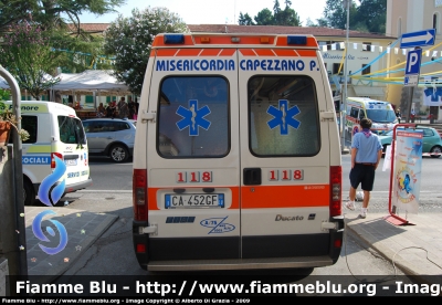 Fiat Ducato III serie
Misericordia di Capezzano Pianore
Allestita Cevi Carrozzeria Europea
Parole chiave: Fiat Ducato_IIIserie 118_Versilia Ambulanza Misericordia_Capezzano_Pianore