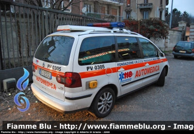 Volkswagen Sharan II serie 
Fondazione I.R.C.C.S Policlinico San Matteo Pavia
PV 0305
Parole chiave: Volkswagen Sharan_IIserie 118_Pavia Automedica