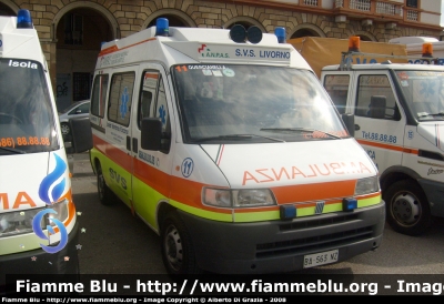 Fiat Ducato II serie
11 - Società Volontaria di Soccorso Livorno
Sezione Quercianella
Allestita Alessi & Becagli
Parole chiave: Fiat Ducato_IIserie 118_Livorno Ambulanza SVS_Livorno