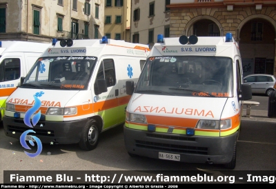 Fiat Ducato II serie
11 - Società Volontaria di Soccorso Livorno
Sezione Quercianella
Allestita Alessi & Becagli
Parole chiave: Fiat Ducato_IIserie 118_Livorno Ambulanza SVS_Livorno