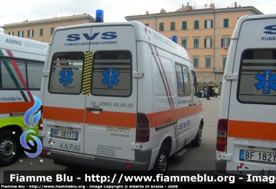 Mercedes-Benz Sprinter I serie
21 - Società Volontaria di Soccorso Livorno
Allestita Bollanti
Parole chiave: Mercedes-Benz Sprinter_Iserie 118_Livorno Ambulanza SVS_Livorno