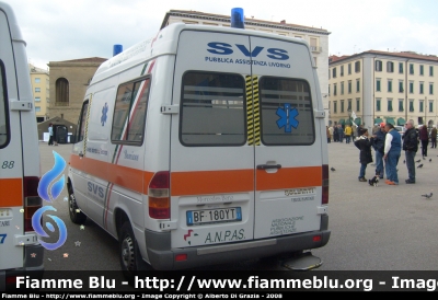 Mercedes-Benz Sprinter I serie
16 - Società Volontaria di Soccorso Livorno
Allestita Bollanti
Parole chiave: Mercedes-Benz Sprinter_Iserie 118_Livorno Ambulanza SVS_Livorno