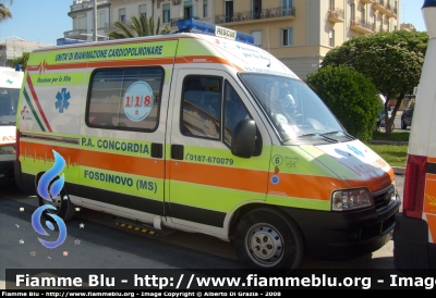 Fiat Ducato III serie
Pubblica Assistenza Concordia Fosdinovo
Allestita Orion
Parole chiave: Fiat Ducato_IIIserie 118_Massa Ambulanza Pubblica_Assistenza_Concordioa_Fosdinovo