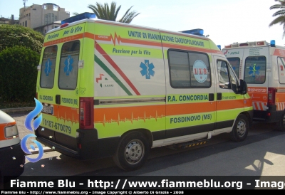 Fiat Ducato III Serie
Pubblica Assistenza Concordia Fosdinovo
Allestita Orion
Parole chiave: Fiat Ducato_IIIserie 118_Massa Ambulanza Pubblica_Assistenza_Concordioa_Fosdinovo