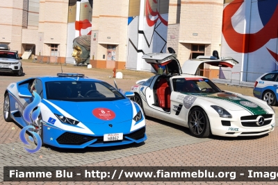 Lamborghini Huracán LP 610-4 
Polizia Di Stato 
Polizia Stradale 
Allestimento Lamborghini 
Decorazione Grafica Artlantis 
POLIZIA H8862 
Con stemma celebrativo "70 Anni Polizia Stradale"
In scorta alla Mille Miglia 2021
Con Mercedes-Benz SLS 6.3 AMG Dubai Police 

Parole chiave: Lamborghini / Huracàn_LP610-4 / POLIZIAH8862 Mille_Miglia_2021