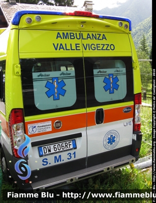 Fiat Ducato X250
Associazione Volontari
Mutuo Soccorso Valle Vigezzo
Santa Maria Maggiore (VB)
DW 606 RF -  S.M. 31
Parole chiave: Valle_Vigezzo Santa_Maria_Maggiore VB DW606RF ambulanza Aricar Fiat Ducato_X250