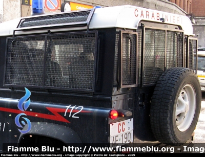 Land Rover Defender 90 SW
Carabinieri
III Battaglione "Lombardia"
CC AE 190
particolare delle griglie protettive

Parole chiave: CCAE190 III_Battaglione_Lombardia Land_Rover Defender_90_SW protetto griglie_protettive