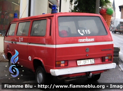 Volkswagen Transporter T3
Vigili del Fuoco
Unione Distrettuale Merano
Corpo Volontario di Maia Bassa (BZ)
Freiwillige Feuerwehr Untermais
VF 0F7 BZ
Parole chiave: Volkswagen Transporter_T3 VF0F7BZ