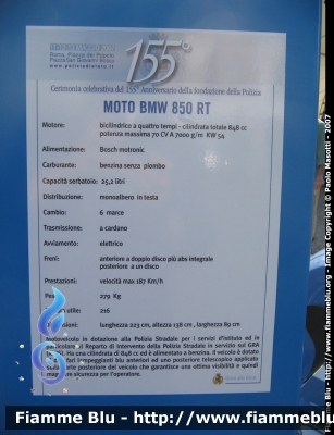 Scheda Descrittiva BMW R850RT
Polizia di Stato
Polizia Stradale
Parole chiave: BMW R850RT Festa_della_Polizia_2007