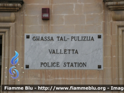 Targa Stazione di Polizia
Repubblica di Malta - Repubblika ta' Malta
Ghassa Tal-Pulizija
La Valletta
