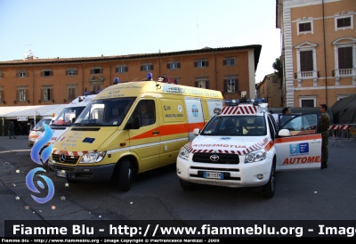 Toyota Rav4 II serie 
118 Pisa Soccorso
"Tango 1"
Automedica Operante nel territorio di Pontedera 
Parole chiave: Toyota Rav4_IIserie 118_Pisa Automedica Giornate_della_Protezione_Civile_Pisa_2009