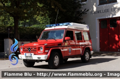 Mercedes-Benz G Wagon II serie
Vigili del Fuoco
Unione Distrettuale Bolzano 
Bezirksverband Bozen
Corpo Volontario di San Michele Appiano
Freiwillige Feuerwehr Saint Michael Eppan 
Allestimento Brandschutz
VF FW 36W
Parole chiave: Mercedes-Benz G_Wagon_IIserie VFFW36W