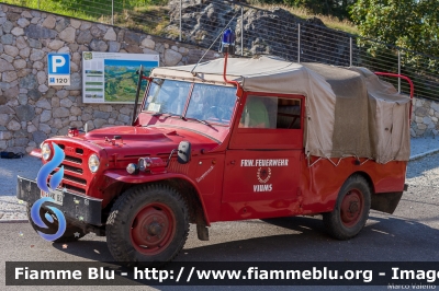 Fiat Campagnola I serie
Vigili del Fuoco
Unione Distrettuale Valle Isarco
Corpo Volontario di Fiumes (BZ)
Freiwillige Feuerwehr Viumes
VF 1RK BZ
Parole chiave: Fiat Campagnola_Iserie VF1RKBZ