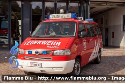 Volkswagen Transporter T4 restyle
Vigili del Fuoco
Unione Distrettuale Valle Isarco
Corpo Volontario di Millan (BZ)
Freiwillige Feuerwehr Milland
Allestimento Brandschutz
VF 13R BZ
Parole chiave: Volkswagen Transporter_T4_restyle VF13RBZ