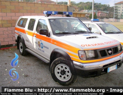 Nissan Navara I serie
Autocarro per trasporto emoderivati - cod. regionale 4393 - cod. COPASS 76243
Parole chiave: Nissan Navara_Iserie ANPAS Croce_Bianca_Rapallese GE Liguria