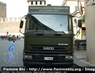 Iveco Eurocargo 150E18 I serie
Esercito Italiano
Reggimento Lancieri di Montebello (8°) 
Gruppo Squadroni a Cavallo
EI 104 DE
Parole chiave: Iveco EuroCargo_I serie EI104DE 