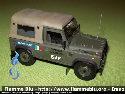 Land Rover 90 CARABINIERI
Contingente ITALFOR Missione Afghanistan - Kabul ( International Security Assistance Force) ISAF 2003 - 1° Rgt CC Parà Tuscania - Scala 1/43
Parole chiave: Modellismo_Viki71