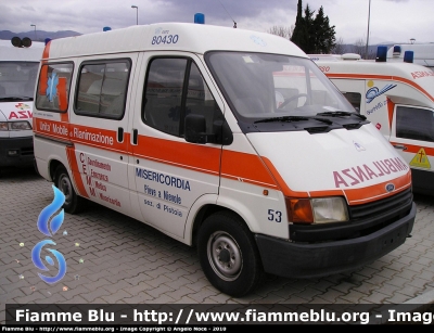 Ford Transit IV Serie
Misericordia di Pieve a Nievole
Ambulanza ormai dismessa in origine allestita MAF
Parole chiave: Ford Transit_IIISerie Ambulanza