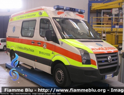 Volkswagen Crafter I serie
Fratellanza Militare Firenze
Allestita MAF
Parole chiave: Volkswagen Crafter_Iserie Ambulanza