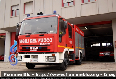 Iveco CityEuroFire 100E21 I serie
Vigili del Fuoco
Comando Provinciale di Chieti
AutoPompaSerbatoio allestimento Iveco-Magirus
VF 20902
Parole chiave: Iveco CityEuroFire_100E21_Iserie VF20902