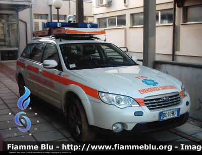 Subaru Outback II Serie 
118 Grosseto soccorso
automedica alfa mike01iin servizio postazione Follonica (GR)
allestimento MAF 
Parole chiave: 	Subaru Outback_IIserie 118_Grosseto Automedica