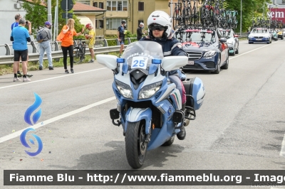 Yamaha FJR 1300 II serie
Polizia di Stato
Polizia Stradale
Allestimento Elevox
in scorta al Giro d'Italia 2021
Moto "25"
Parole chiave: Yamaha FJR_1300_IIserie  Giro_D_Italia_2021