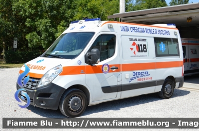 Renault Master IV serie
Nico Soccorso - Migliarino
Veicolo Nico 25
Postazione 118 Ferrara
Convenzionato con il 
118 Ferrara Soccorso
Allestimento MAF
Parole chiave: Renault Master_IVserie Ambulanza