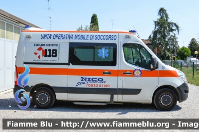 Renault Master IV serie
Nico Soccorso - Migliarino
Veicolo Nico 25
Postazione 118 Ferrara
Convenzionato con il 
118 Ferrara Soccorso
Allestimento MAF
Parole chiave: Renault Master_IVserie Ambulanza